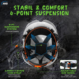 Hard Hats Construction OSHA Approved - ANSI Z89.1 Reflective Construction Worker Hat, Vented White Hard Hat with Visor for Men Women, ABS Safety Helmet for Adults,6-pt.Suspension