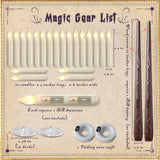 Homemory Hanging 20 Pcs Floating Candles with 2 Wand Remote and String, Flying Flameless LED Taper Candles Warm White Light, Battery Operated Window Candle for Halloween Christmas Party