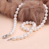 Pttozan Pearl Necklaces for Women,8mm White Pearl Necklace and Earring Bracelet Jewelry Set for Women Men Wedding Birthday Valentine Christmas Day Gifts