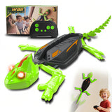 Zingelo Wall Climbing RC Chameleon Toy for Kids, Rechargeable Remote Control Lizard Toy with LED Eyes, Dual Mode Floor & Wall Driving, Halloween Christmas Birthday Gift for Boys Girls Ages 3+