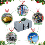 BALEINE 7.5 ft Christmas Tree Storage Bag, Heavy Duty 900D Oxford Fabric with Reinforced Handles and Dual Zippers Wide Opening, Extra Large Storage Container for Trees and Decorations (Grey)