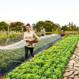10 Sets Greenhouse Hoops Grow Tunnel-41.3" W x 31.5" H with 30 PCS Clamps,DIY Garden Hoop Plastic Rustproof Support Frame Garden Hoop Stakes for Plants Fruits Vegetables Raised Garden Beds Row Cover