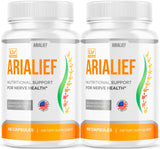 (2 Pack) Arialief Capsules for Sciatica, Arialeaf Nutritional Support for Nerve Health, Arialeaf Prime Palm Sciatica, Aria Leaf Primepalm Aria LIEF Vitamin, 2 Months