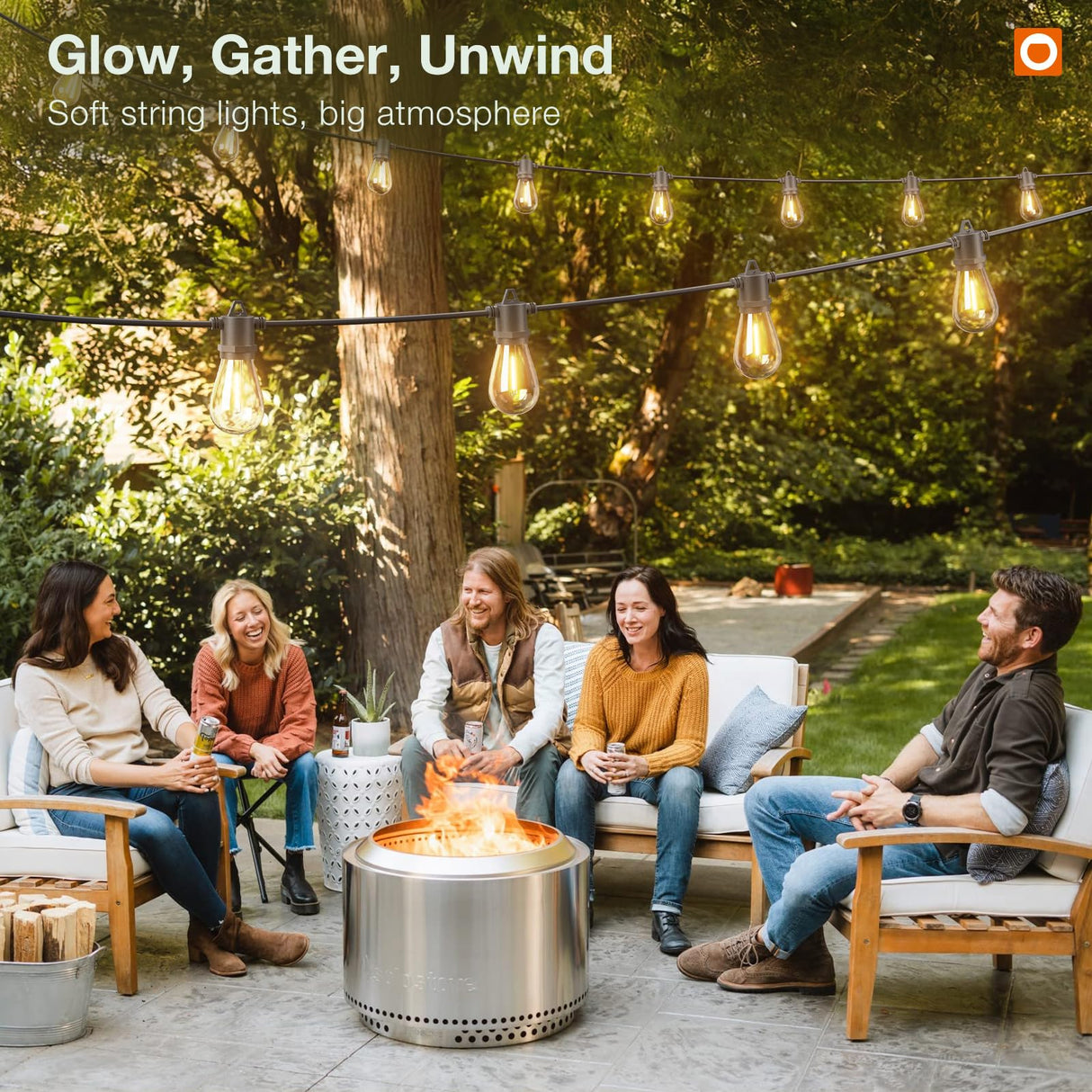 addlon 100FT LED Outdoor String Lights, Remote Dimmable Patio Lights with Timer & 3 Lighting Modes, 32 Shatterproof Edison Bulbs, Waterproof Connectable String Lights for Outside Backyard Porch Party