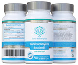 Saccharomyces Boulardii 5 Billion CFU 90 Capsules - No Refrigeration Required - High Strength Non-Colonising Yeast with synergistic Olive Leaf, Biotin and Vitamin D3