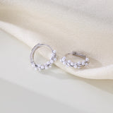 SLUYNZ 925 Sterling Silver Pearls Twist Hoop Earrings for Women Teen Girls Pearls Hoop Earrings Wedding Bridal Earrings (A-SILVER)