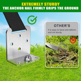 Insaga 24" Ground Anchors Screw in, 4 Pack Trampoline Anchors with L Bracket – Spiral Heavy Duty Earth Anchor for Shed, Swing Set, Mobile Home, Tent, Carport, Gazebo, Canopy, Playground, Playset