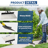 Floor Scraper Long Handle Heavy Duty, 60" Multifunctional Cleaning Shovel, Ice Scraper Stainless Steel Garden Tools Weed Scraper for Cleaning,Weeding,Scraping,Ice Remove,Landscaping,Yard