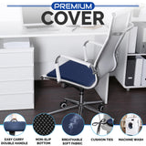 Gel Seat Cushion for Long Sitting, Large Seat Pad for Hip Pain, Buttocks Pressure Relief Office Chair Cushion, Gaming Chair Gel Pad, Wheelchair gel cushion, Truck seat, Non-slip cover with Ties
