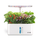 URUQ 8 Pods Hydroponics Growing System with LED Grow Light - White