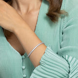 PAVOI 14K Gold Plated Cubic Zirconia Classic Tennis Bracelet | White Gold Bracelets for Women | 4mm CZ, 7 Inches