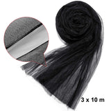Zonon 10 x 33ft Mosquito Netting Garden Insect Bug Mesh Netting Garden Patio Mesh Screen Net Fly Insect Bug Bird Net Barrier for Patio Balcony Porch Gazebo Vegetables Fruits Plant Protection(Black)