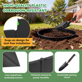 24PCS Planting Grow Rings with Shovel, Diameter Range 8.3-15.7in Adjustable Round Plant Support Garden Circle Ring for Watering Planting Edging Border Ring for Vegetables (24, Black)