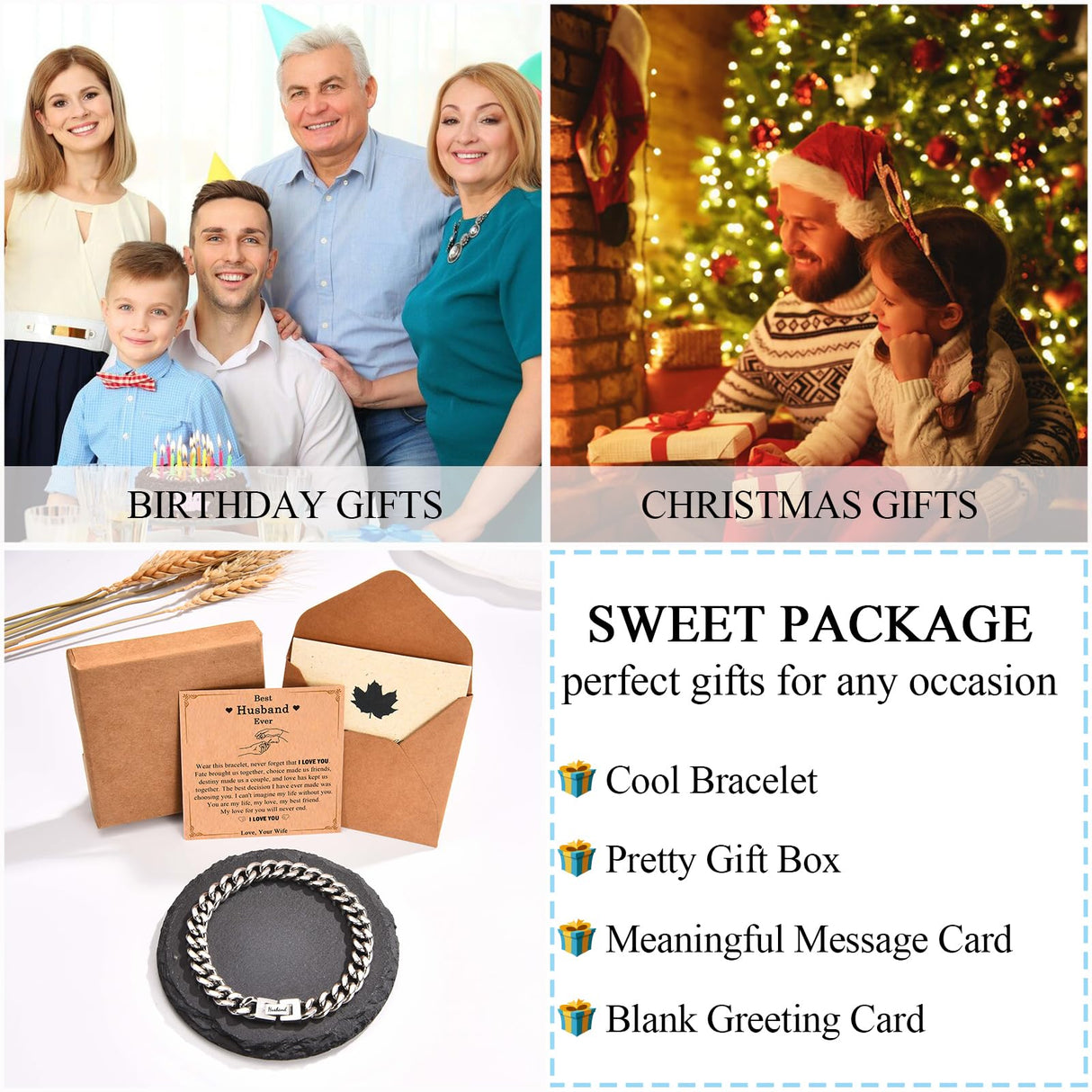 EFVISD Gift for Him Husband Bracelet Gifts Presents from Wife