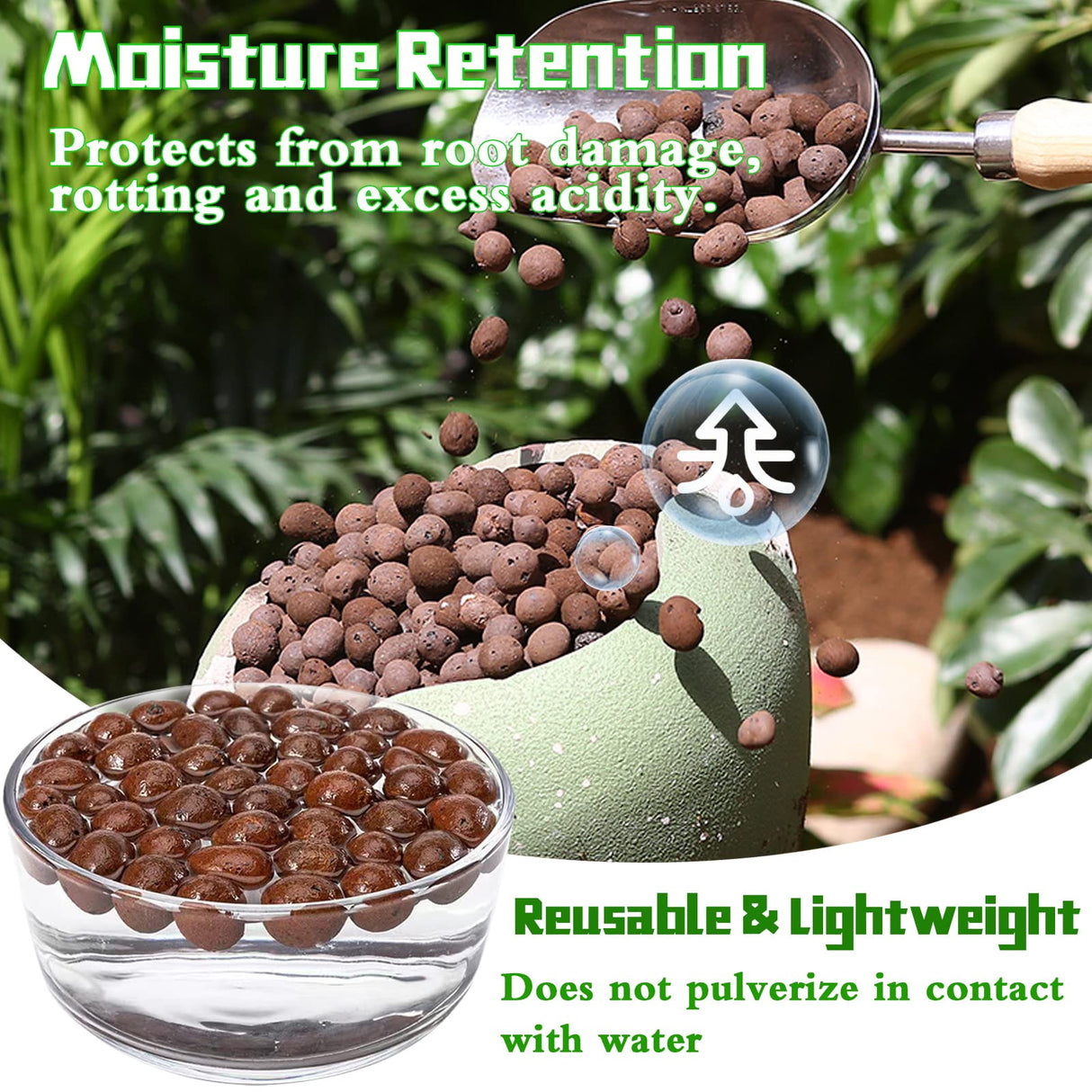 Legigo 4LB Leca Clay Pebbles for Plants, 4mm-16mm Clay Balls for Hydroponic