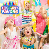 240 Pcs Mini Bubble Wands in 6 Colors, Bulk Party Favors for Kids, Themed Birthday, Christmas, New Year, Valentine, Carnival, School Classroom Prizes for Boys & Girls, Ideal Goodies Bags Stuffers