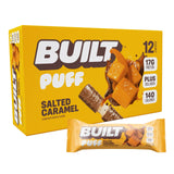 Built Bar, Puff Protein Bars, Salted Caramel Puff, 17g Protein Snacks, On-The-Go Bars, Only 140 Calories, 6g Sugar, Collagen, Gluten Free, 12 Count