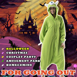 Beauty Shine Unisex Adult Onesie One Piece Pajamas Cosplay Cartoon Costume Halloween Christmas Sleepwear Jumpsuit Homewear(Mike Wazowski, Medium)