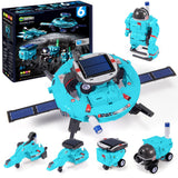 STEM Toys for Kids Ages 8-13, Christmas Birthday Gifts for 8 9 10 11 12 13 14 Year Old Teen Boys Girls, 6-in-1 Solar Robot Educational Science Building Experiment Kits