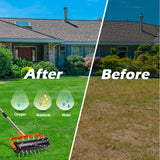 Walensee Rolling Lawn Aerator, Heavy Duty Manual Aerator with 42 Spikes
