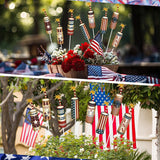 8 Pcs 4th of July Metal Firework Garden Stakes, American Flag Yard Sign, Patriotic Independence Day Memorial Day Decor for Outdoor Lawn, Yard, Garden, Walkway (Fireworks)