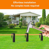 200 Pcs Boundary Wire Stakes, 3.3" Plastic Landscape Edging Stakes for Robotic Lawn Mowers, Heavy Duty Garden Staples for Weed Barrier, Camping Tents & Pet Fences, Bayonet Tip Anchor Spikes, Black