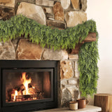 Real Touch Cedar Garland - Artificial Christmas Garlands Faux Green Cedar Fake Pine Needles Garland for Fireplace,Table, Stairs, Mantle, Window,Indoor Outdoor,Home,Holiday Decor(1 PCS,9 FT)