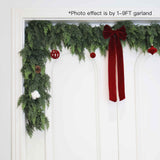 9FT Christmas Cedar Garland Artificial Real Touch Thickness Realistic Greenery Pine Garland for Mantle Fireplace Outdoor Indoor Christmas Decorations
