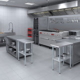 AmGood 30 in. x 15 in. Stainless Steel Work Table | Metal Kitchen Food Prep Table | NSF