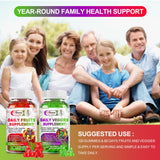 Sugar-Free Fruits and Veggies Gummies Supplement, Multi-Vitamins & Minerals in Gummies, Natural Fruits and Vegetables Supplement, Immunity & Antioxidant & Energy Supplements for Women & Men