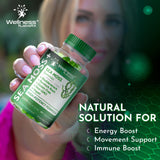 WELLNESS LABSRX Sea Moss Gummies, 3200mg Irish Sea Moss Mixed Berry Flavor with Maximum Potency Bladderwrack and Burdock Root - Supports Skin, Energy and Immunity - 90 Count