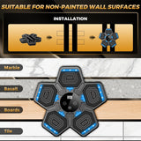Music Boxing Machine, Wall Mounted Bluetooth Punching Pad with Gloves