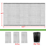 4 x 100ft Deer Fence Netting, Heavy Duty Deer Netting, 55GSM Deer Fence for Garden, Reinforced Edges Anti Bird Netting Mesh for Fruit Trees Vegetable, Raised Bed(55GSM, 4 x100ft)