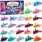 JOICEE 2026 Christmas Advent Calendar with Mini 3D Printed Dragon Animals