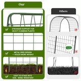Heavy Duty A-Frame Metal Garden Trellis for Climbing Plants, 50"x17" Inch Tall Plant Support with Clips & Garden Ties for Cucumbers, Squash, Beans & Vines (2)