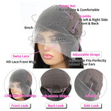 30 Inch Deep Wave Lace Front Wigs Human Hair 250 Density 13x6 HD Lace Frontal Wigs Human Hair Pre Plucked Deep Curly Glueless Human Hair Wigs for Women