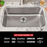 SinkShroom Revolutionary Clog-Free Sink Strainer Basket, 2-Pack, Stainless Steel