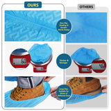 squish Shoe Covers Disposable Non Slip, Thick Extra Disposable Boot Covers Slip Proof Shoe Cover for Indoors Outdoors Recyclable Durable Protector Covers Fits Virtually Most Shoes 100 Pack(50 pairs)