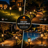 Tenmiro-Solar-Pathway-Lights-Outdoor-8-Pack-LED-Solar-Powered-Garden-Lights-Waterproof-IP65-Auto-On/Off-Outdoor-Light-for-Yard-Lawn-Patio-Path-Walkway-Driveway-Landscape-Lighting-Decor-3000K