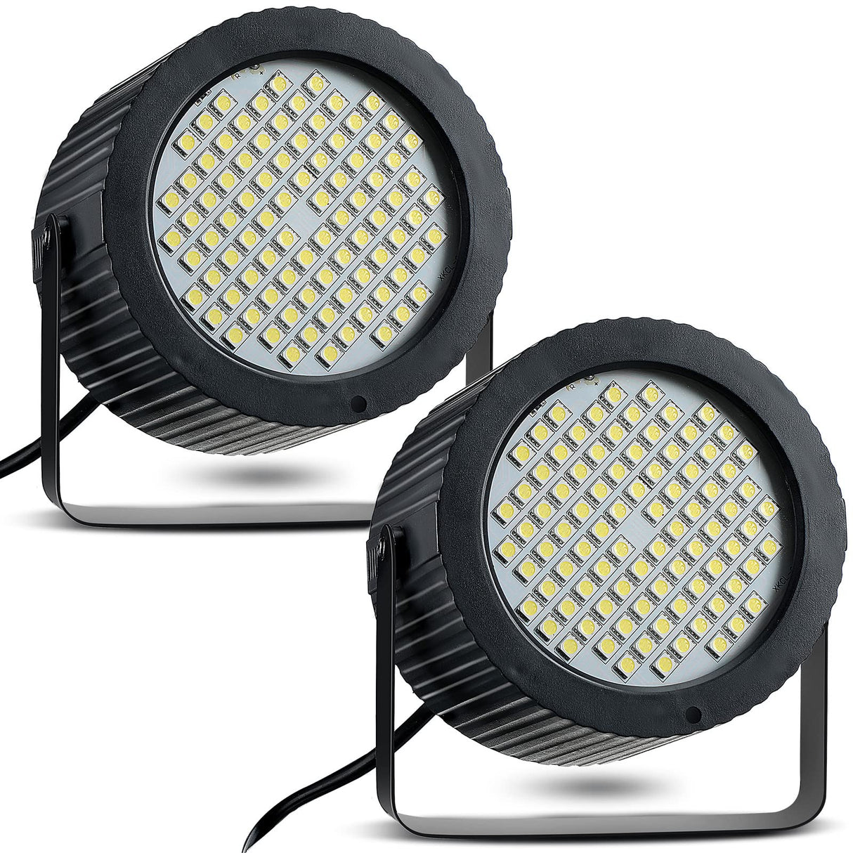 Funtery 2 Pcs Bright Halloween Strobe Light 88 LEDs Flash Party Lighting Sound and Speed Modes Flashing Stage Lights for Christmas Birthday Party Room Dance DJ Bar Karaoke Show Wedding(White)