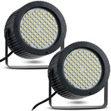 Funtery 2 Pcs Bright Halloween Strobe Light 88 LEDs Flash Party Lighting Sound and Speed Modes Flashing Stage Lights for Christmas Birthday Party Room Dance DJ Bar Karaoke Show Wedding(White)