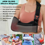 KONSEDIK Arm Shoulder Sling for Men and Women,Porous comfort Medical Sling with Pocket Shoulder Pad for Rotator Cuff Injury,Support for Arm,Wrist, Elbow,Clavicle Fracture Post-Surgery(Black,Large)