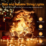 JIXXULVU 355FT 900LED Christmas Lights, Extra Long Outdoor String Lights Waterproof, Timer & Memory, 8 Modes Dimmable Plug in Fairy for Classroom Outside Tree Wedding Patry Warm White