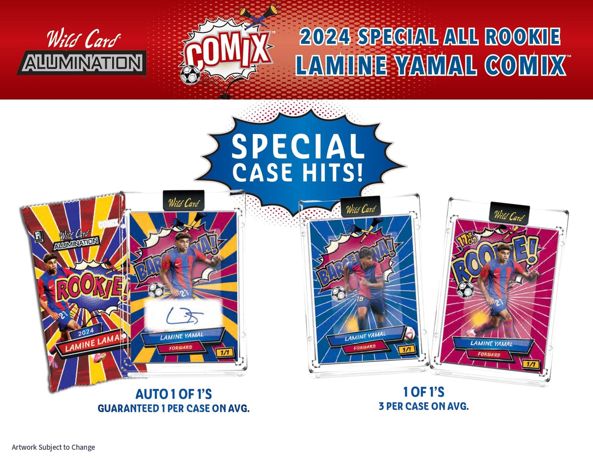 2024 Wild Card Alumination Lamine Yamal Rookie Comix Hobby Trading Card Box (5 Encases Autographs)