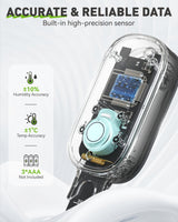 RAINPOINT Bluetooth 2-in-1 Soil Moisture & Air Temp Meter, App Remote Monitoring, 20 Plant Database, Compatible with WiFi Hub TWG009 & Water Timer ITV102b