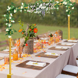 Over The Table Rod Stand with Clamps, Adjustable Table Arch 28"-98" Length, 13"-42" Tall, Table Balloon Arch Stand for Wedding, Birthday, Christmas, Halloween, Craft, Party Decoration, Gold