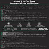 JOMECA Drop Foot Brace with Arch Support Adjustable AFO Foot Orthosis Brace for Walking, Relieve the Instability of Lower Limbs by MS, TBI, Stroke, Cerebral Palsy, Fracture FSA or HSA Eligible (Left, Large)