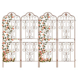 hogardeck 4 Packs 60 * 18 inch Metal Garden Trellis for Climbing Plants Outdoor,Heavy Duty,Gold Coating Rustproof Trellis for Rose, Vegetable, Flowers, Expandable,Perfect for Training Climbing Plants