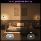 Philips Hue Essential Smart LED A19 Bulb 4-Pack, White and Color Ambiance, E26, 7.2W, 2200K-6500K, 800 Lumens, Dimmable LED Bulbs, Works with Alexa, Google Assistant, Apple Home