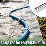 ToolTide 100 Pack 6 Inch U Shaped Garden Stakes Drip Irrigation Stakes